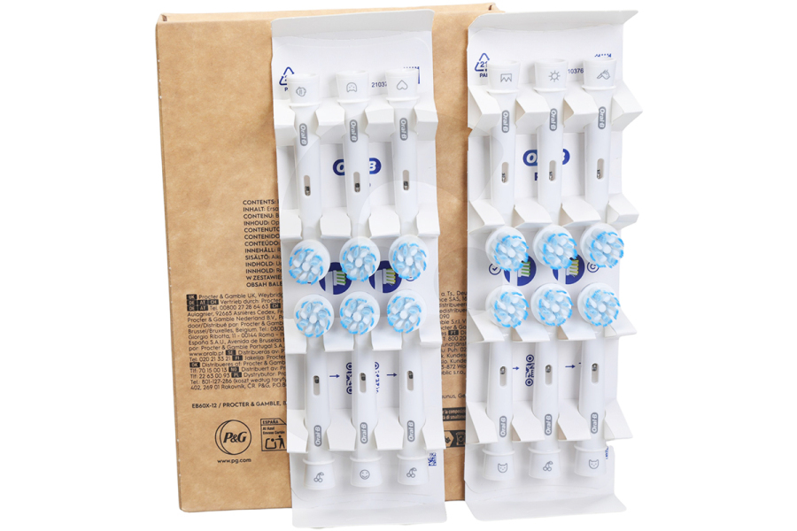 OralB Cepillo de dientes eléctrico OralB set de cepillos de dientes Sensitive Clean blanco 12 unidades para cuidado personal ORB859933 apto para entre otros Cepillos de dientes Oral-B