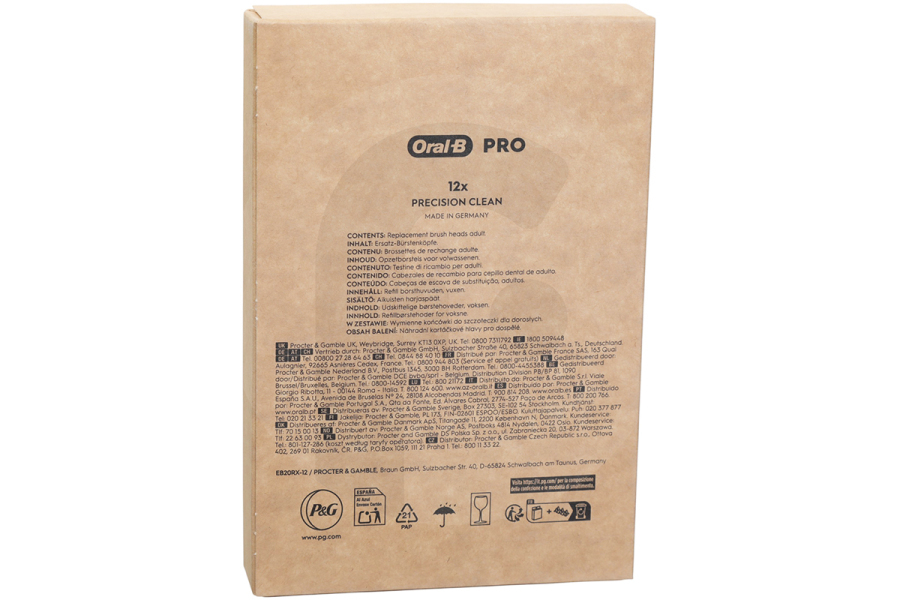 OralB  OralB set de cepillos de dientes Precision Clean blanco 12 unidades para cuidado personal ORB855683
