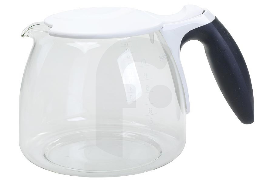 Braun caffettiera (caraffa in vetro) incl. coperchio macchina del caffè AX13210011 adatto a tra cui KFK500WH, 10 tazze