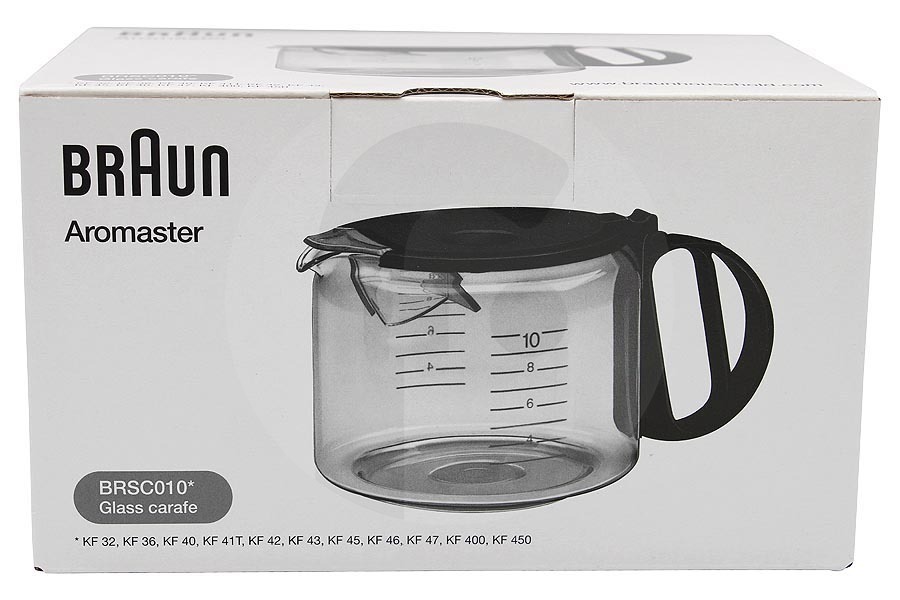Braun Macchina del caffè Braun caraffa da caffè (caffettiera, caraffa in vetro) incl. coperchio con blocco aroma macchina da caffè AX13210010