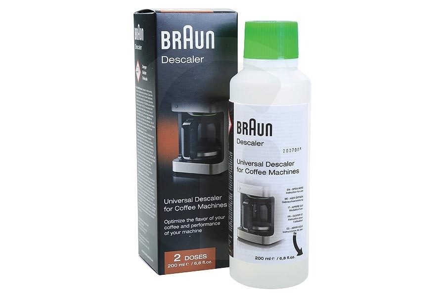 Braun Cafetera Braun líquido descalcificador (descalcificador) cafetera AX13210013 apto para entre otros KF7020BK, KF7120BK