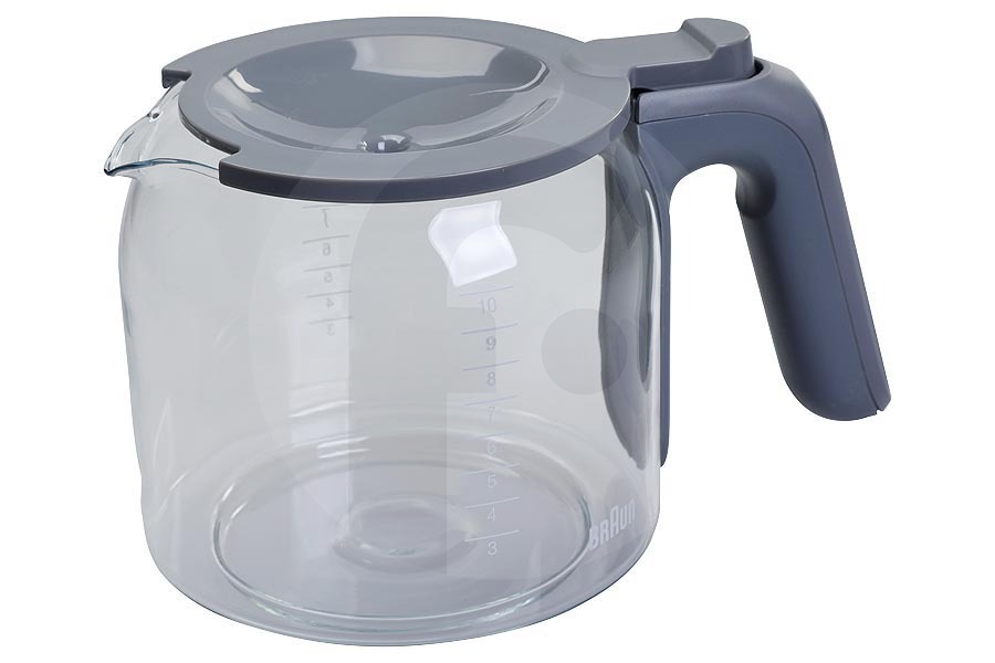 Braun Macchina del caffè Braun caraffa caffè (caffettiera, caraffa in vetro) incl. coperchio macchina da caffè 7313211114 adatto a tra cui Modello KF5120WH