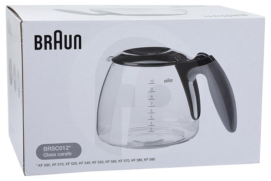 Braun Macchina del caffè Braun caffettiera (caraffa in vetro) nera macchina del caffe AX13210012, KFK500