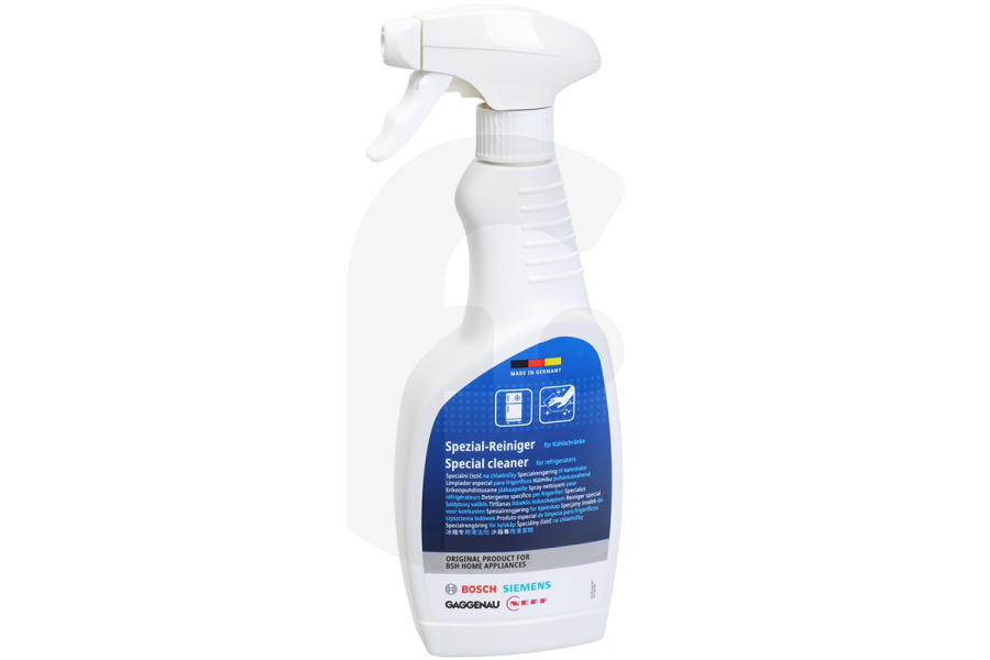 Bosch 312577, 00312577 Koelkast Reiniger (schoonmaakmiddel) 500ml voor o.a. Bosch, Siemens koelkast 312476, 00312476 geschikt voor o.a. Koelkasten