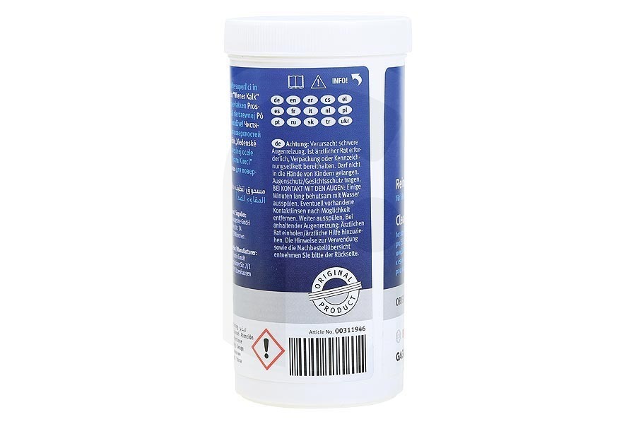 Bosch Lavastoviglie Polvere detergente per acciaio inox 100gr per Bosch, Siemens e altri cappa aspirante 311946, 00311946