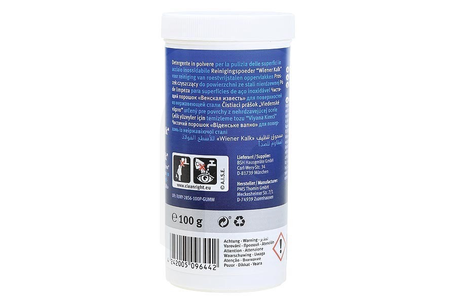 Bosch Lavastoviglie Polvere detergente per acciaio inox 100gr per Bosch, Siemens e altri cappa aspirante 311946, 00311946