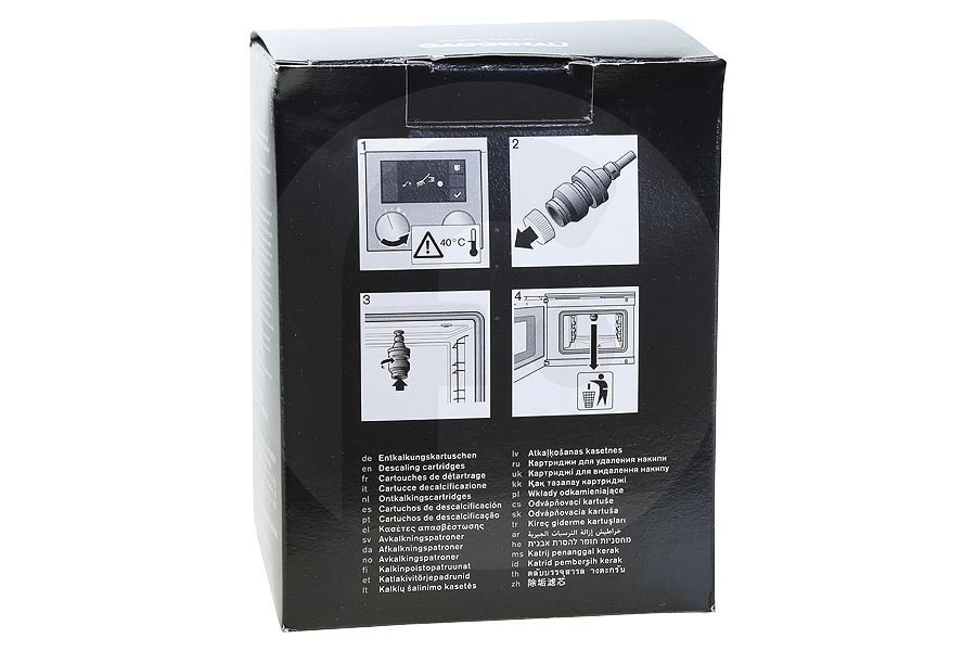 Gaggenau Forno Cartucce decalcificanti 4 pezzi per Gaggenau e altri forno a vapore combinato 311768, 00311768, CLS20 040