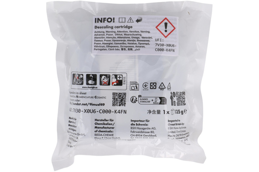 Gaggenau  GA022140 Cartuccia decalcificante per macchina da caffè Gaggenau 00312567