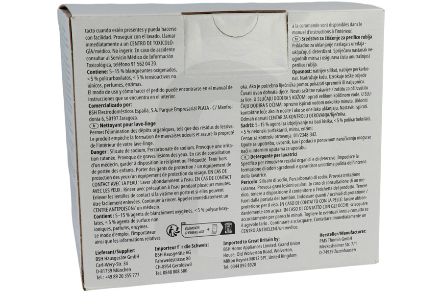Bosch Lavatrice Bosch Detergente per lavatrici 4x 200 grammi 00312518