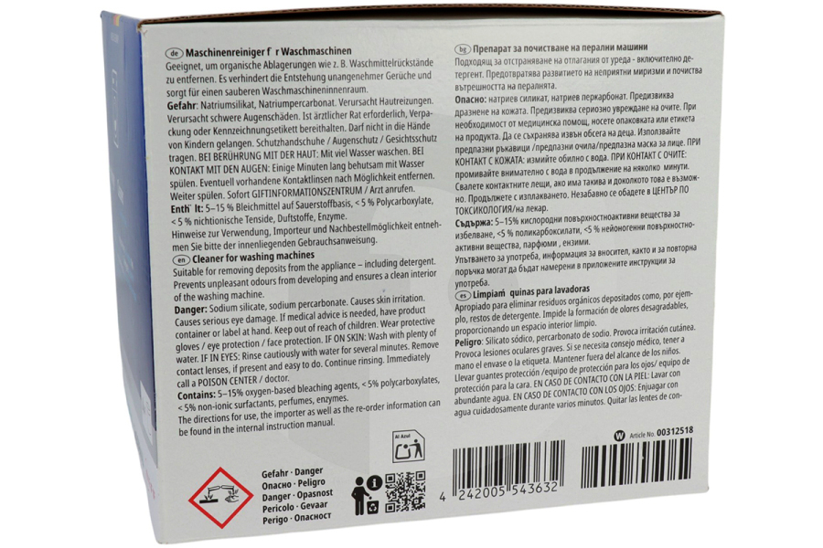 Bosch Lavatrice Bosch Detergente per lavatrici 4x 200 grammi 00312518