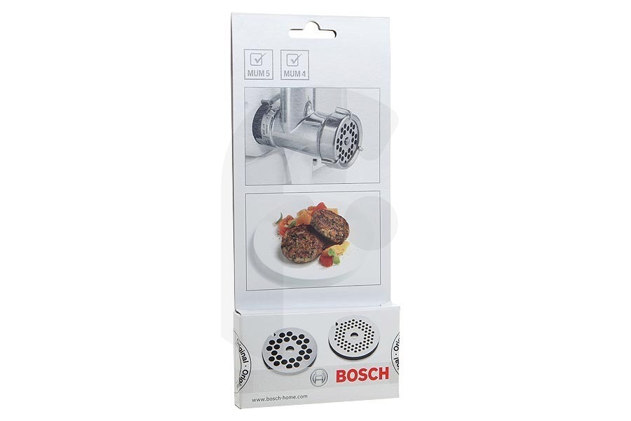 Bosch Robot da cucina Set dischi (dischi in acciaio inossidabile per tritatore) per robot da cucina 00573026, MUZ45LS1