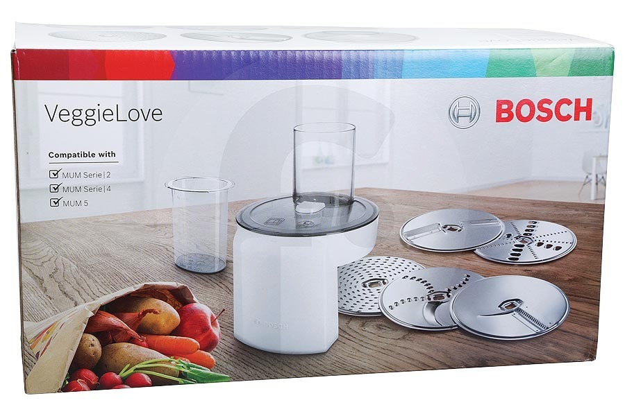 Bosch Robot da cucina Affettatutto (set di dischi da taglio) VeggieLove per Bosch, Siemens e altri robot da cucina 577491, 00577491, MUZ5VL1