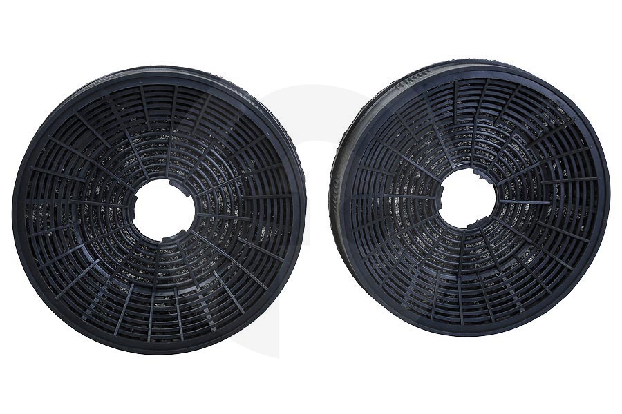 Siemens Campana extractora Filtro de carbón (filtro de carbón activado) redondo 2 piezas para Bosch, Siemens y otros campana extractora 12009727 apto para entre otros LC65KA270T, DWK065G60T, LC95KA670T