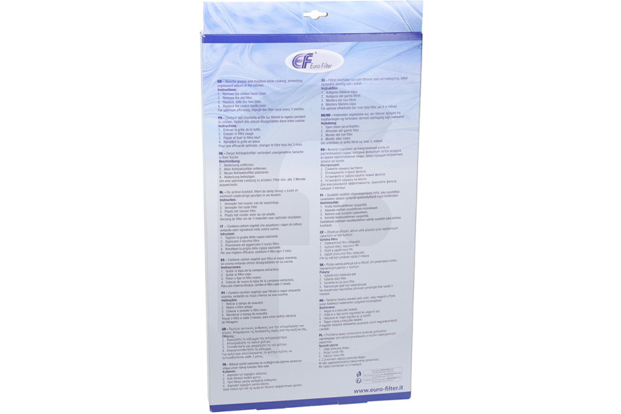 Constructa Campana extractora Eurofilter filtro de carbón universal (filtro de carbón activado) rectangular LZ34000 campana extractora 00296178