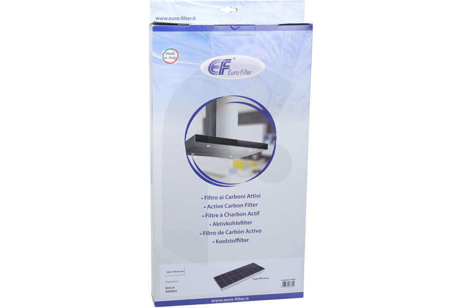 Constructa Campana extractora Eurofilter filtro de carbón universal (filtro de carbón activado) rectangular LZ34000 campana extractora 00296178