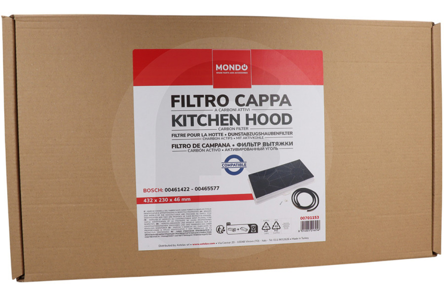 Constructa Campana extractora Filtro alternativo para campana extractora 00465577