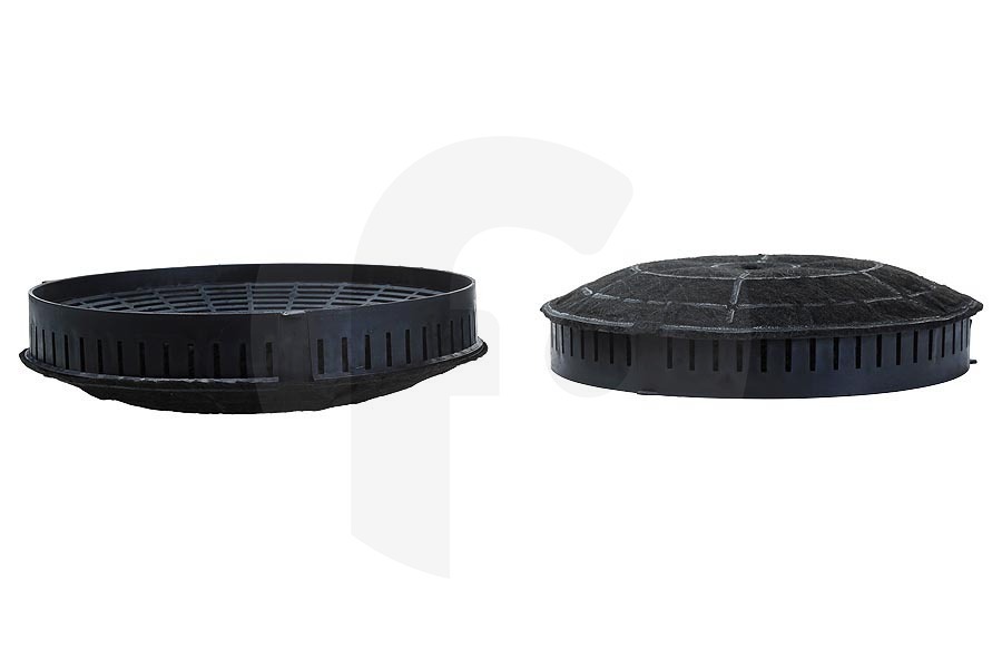 Bosch Cappa aspirante Filtro a carbone (filtro ai carboni attivi) set rotondo di 2 per Bosch, Siemens e altri cappa aspirante 12020221, DWZ0IM0A0