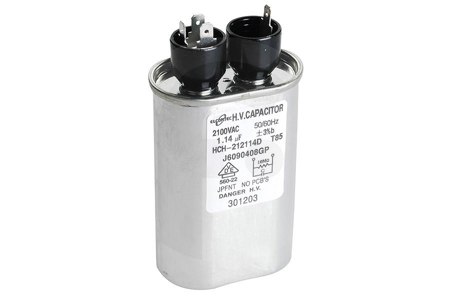 Bosch 154549, 00154549 kondensator (højspændingskondensator) 1,14UF-2100V mikrobølgeovn 00154549 egnet til o.a. HF13543/01