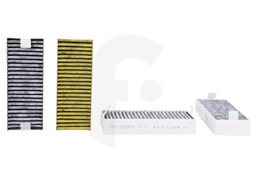 Neff Cappa aspirante Filtro dell'aria (filtro a lamelle) con carbone attivo 4 pezzi per Bosch, Siemens e altri cappa aspirante 17006642