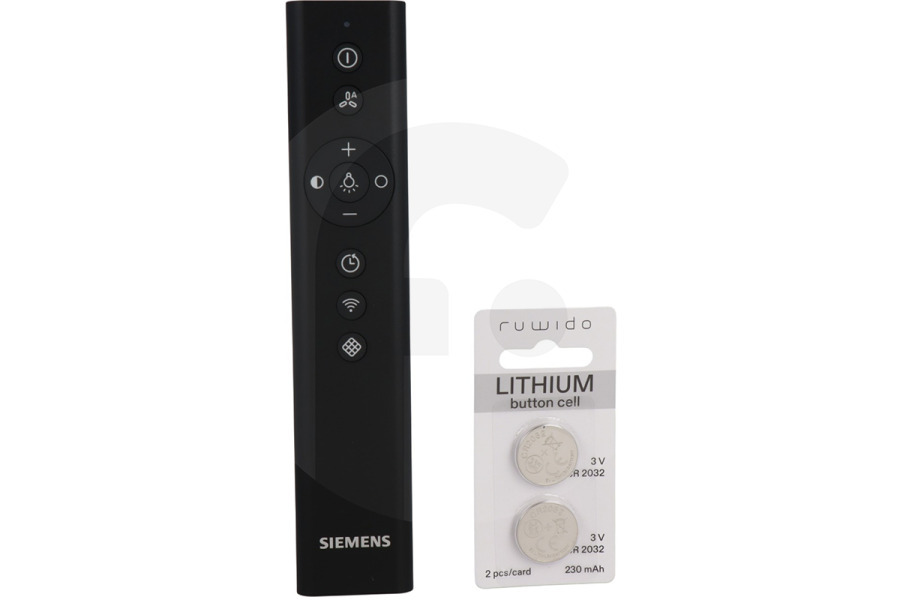 Siemens mando a distancia incl. pilas para campana extractora 12026292 apto para entre otros LR27CBS2002, LR97CAQ5003