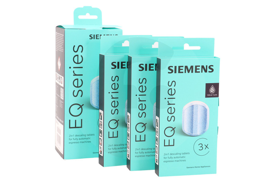 Siemens 312561, 00312561 Hervidor eléctrico Bosch TZ80032A Pastillas Descalcificadoras Multipack 3x3 Piezas Cafetera apto para entre otros Totalmente de café espresso automática y calderas