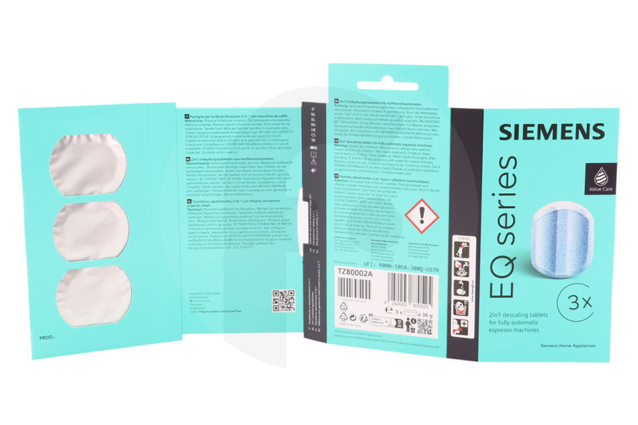 Bosch Macchina del caffè Compresse decalcificanti (compresse anticalcare, decalcificante) 3x3 pezzi per Bosch, Siemens e altri macchina da caffè 312290, 00312290, TZ80032A