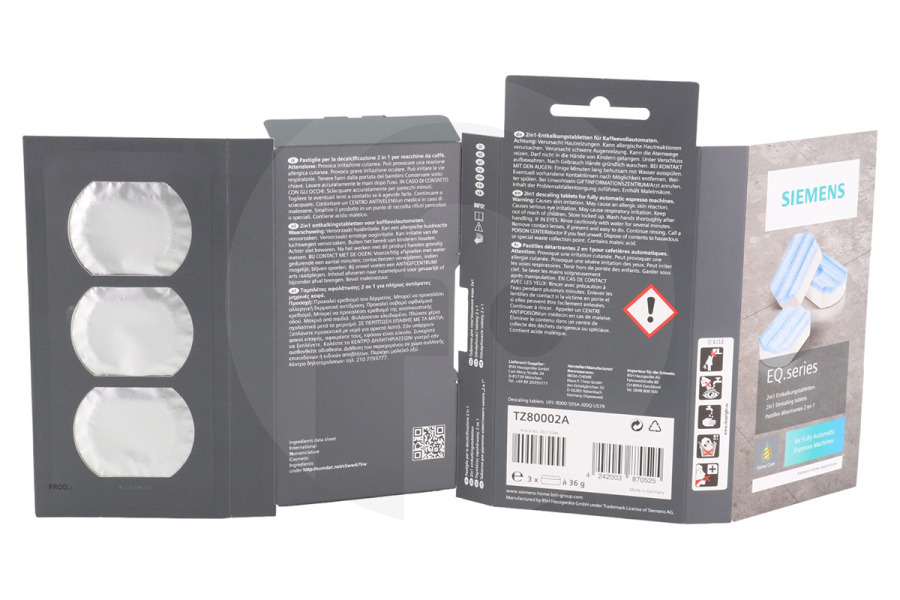 Siemens Macchina del caffè Set di pulizia (kit di manutenzione) per Bosch, Siemens e altri macchina da caffè 312291, 00312291, TZ80003A