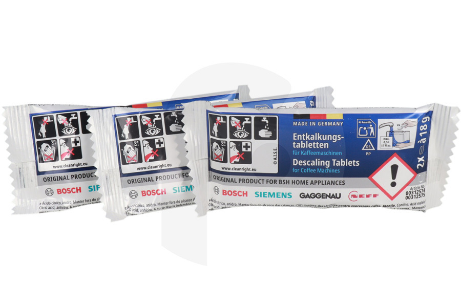 Bosch Macchina del caffè TCZ6002 Pastiglie decalcificazione (per macchina del caffè) 311864, 00311864