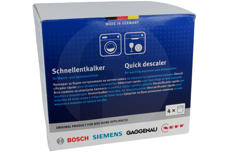 Bosch  Y188312331 Decalcificante Rapido 4x250g per lavatrice Bosch 00312331