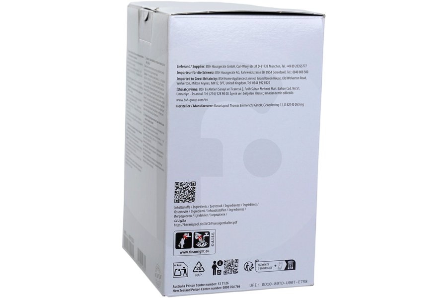 Bosch Macchina del caffè Decalcificante (liquido decalcificante) 4 flaconi da 250ml per Siemens, Bosch e altri macchina da caffè 312013, 00312013