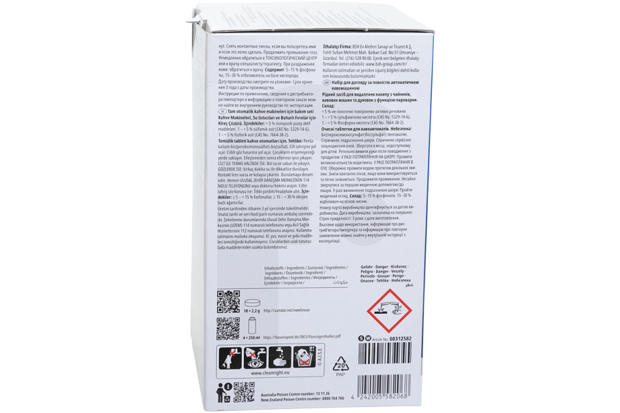 Bosch Macchina del caffè Bosch 312015 00312015 Decalcificante 4x 250ml 10 Caffettiera