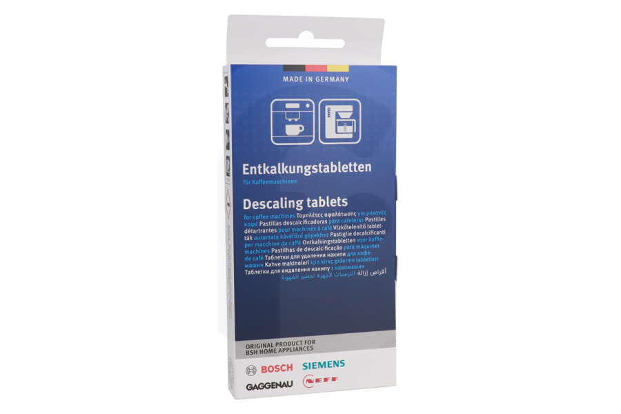 Bosch 312530, 00312530 Cafetera TCZ8002 Tabletas de descalcificación/antisarro para cafetera 00311819 apto para entre otros Totalmente de café espresso automática y calderas