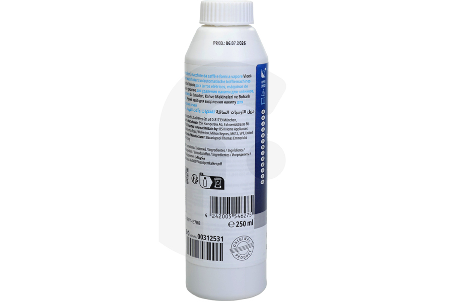 Bosch Macchina del caffè Decalcificante liquido (decalcificante) per Bosch, Siemens e altri macchina del caffe 312010, 00312010