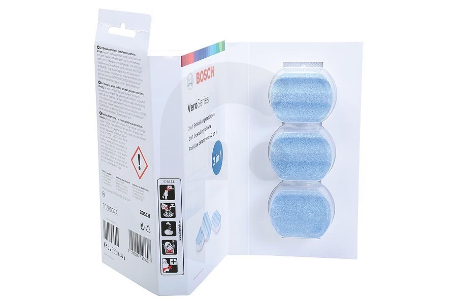 Neff Macchina del caffè Pastiglie anticalcare (pastiglie decalcificanti) per Bosch, Siemens e altri macchina del caffe 00312093, TCZ8002A