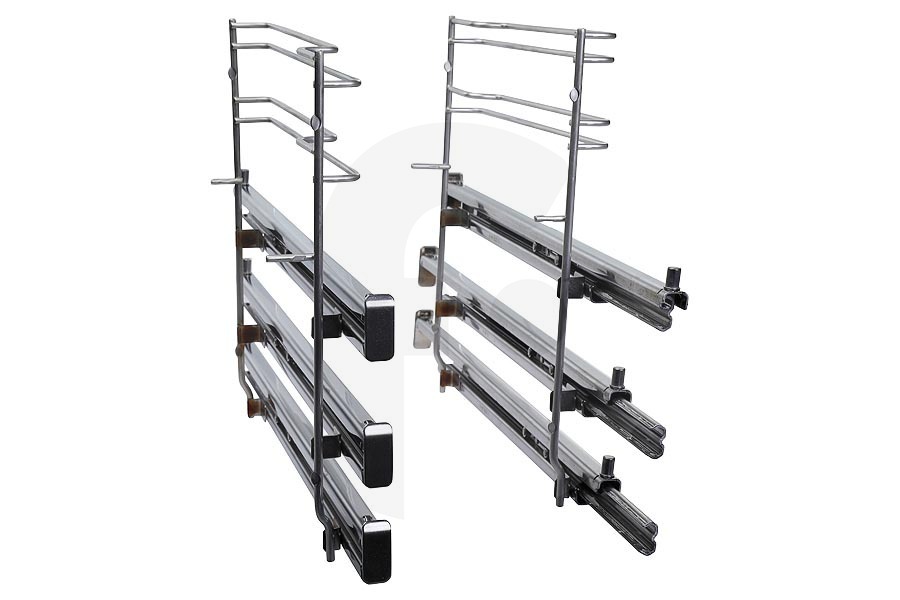 Bosch Forno Guide estraibili (telescopiche) 3 parti sinistra/destra per Bosch, Siemens e altri forno 11049024, HZ638300