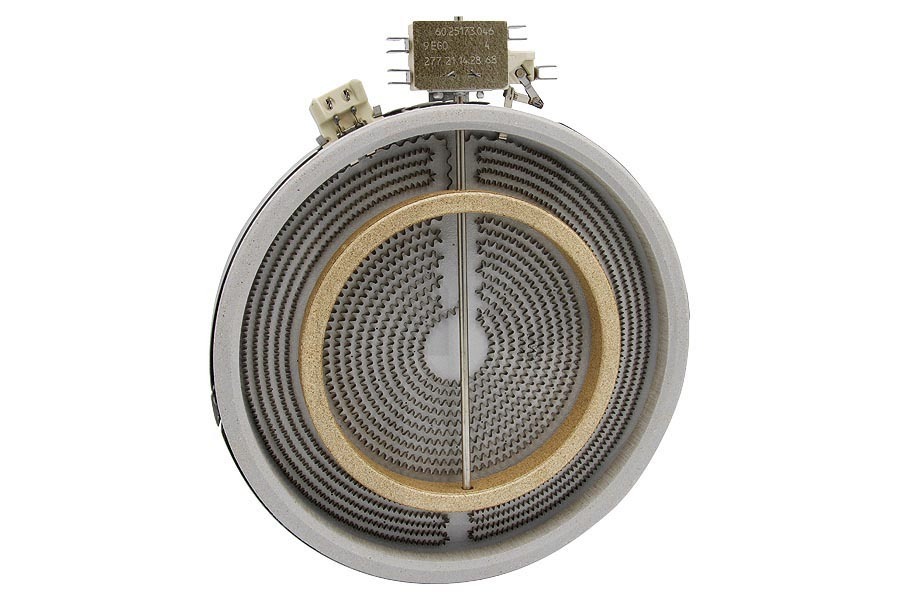 Bosch Cocinas y placas Elemento quemador (placa de cocción) para vitrocerámica (halógeno) doble para AEG, Electrolux y otros placa de cocción 356337, 00356337 apto para entre otros EK78024, NKN651A, NKQ632A