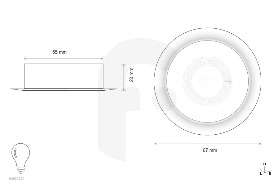 Bosch Cappa aspirante Neff Lampada spot completa per cappa 12025114