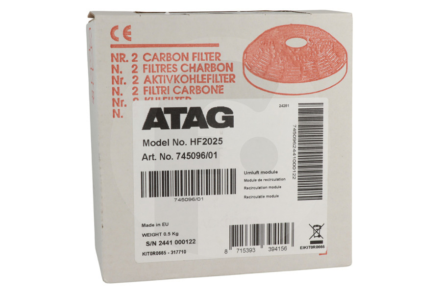 Etna Dunstabzugshaube Etna HF2025 LongLife Kohlefilter für Dunstabzugshaube 745096