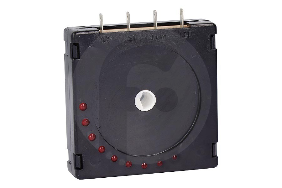 Atag 28789 Cocinas y placas Interruptor (con placa circuito impreso, 9 led) fogón 88013357 apto para entre otros HG570HA25, HG570HF30