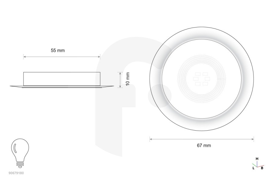 Atag Cappa aspirante Faretto LED (lampada LED, illuminazione LED) incl. cavo per Atag e altri cappa aspirante 475655, 88045578