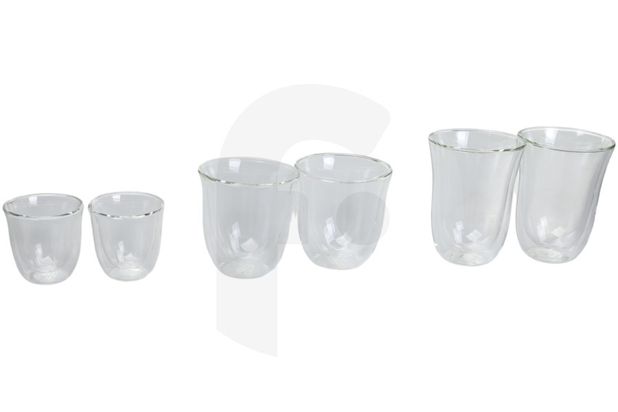 DeLonghi Macchina del caffè DeLonghi bicchieri a doppia parete collezione Fancy set 6 pz. macchina del caffe 5513284451, DLSC302