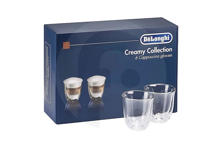 DeLonghi Cafetera DeLonghi vaso de doble pared para capuchino Creamy Collection juego 6 uds. cafetera 5513284441 apto para entre otros Set de 6 vasos capuchino.