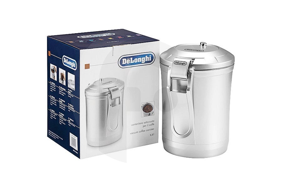 DeLonghi Cafetera DeLonghi recipiente (recipiente fresco) para conservar al vacío los granos de café cafetera 5513290061, DECC500 apto para entre otros Contenedor interior extraíble, 1.6 l