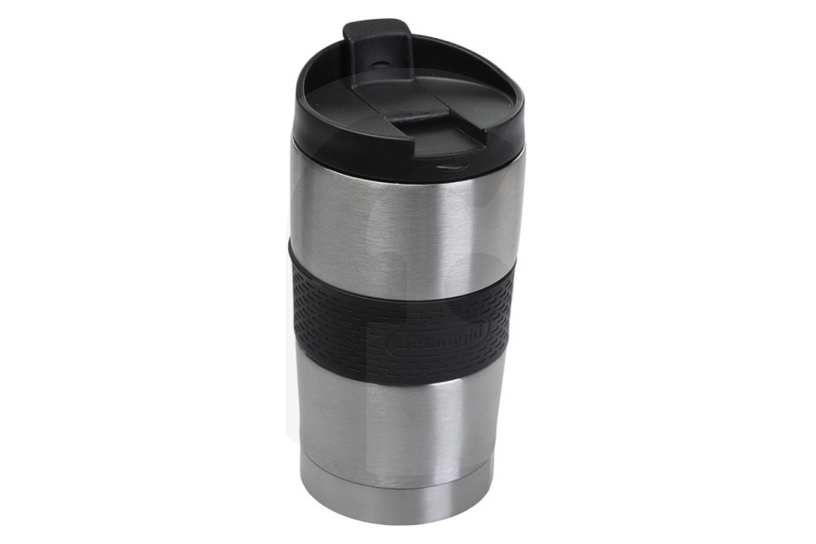 Constructa Cafetera DeLonghi taza de viaje de doble pared de acero inoxidable cafetera AS00003520, DLSC074