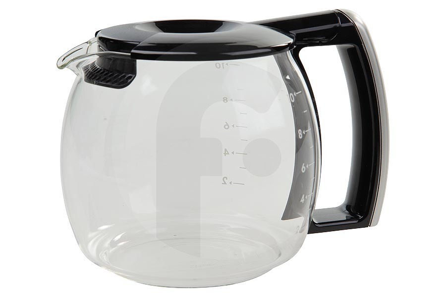 DeLonghi Cafetera Jarra de Cafetera (10 tazas -negro-) máquina de café 7313281249 apto para entre otros BCO120, BCO261
