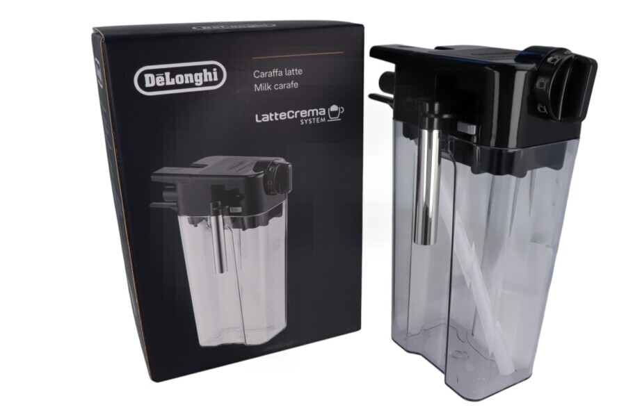 DeLonghi Cafetera DeLonghi depósito de leche (lechera, recipiente para leche) completo incl. tapa cafetera 5513284371, DLSC022 apto para entre otros LatteCrema ESAM420