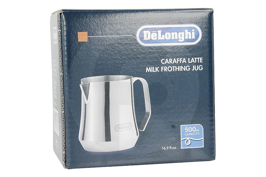 DeLonghi Macchina del caffè DeLonghi bricco montalatte in acciaio inox 500ml macchina del caffè AS00000268, DLSC069