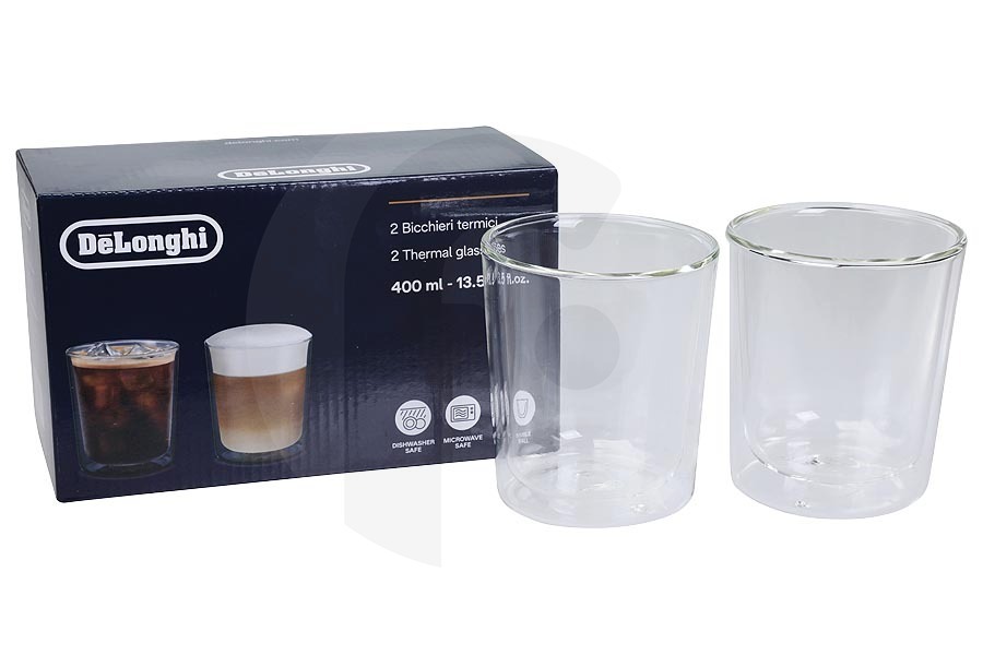 DeLonghi Cafetera Juego de vasos térmicos de doble pared DeLonghi DLSC318