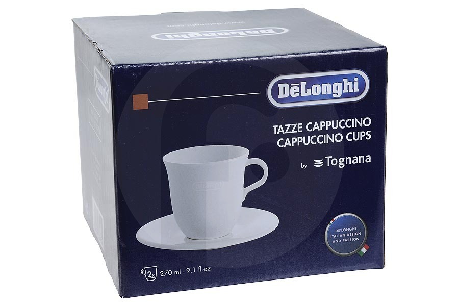 DeLonghi Macchina del caffè DeLonghi tazze da cappuccino in porcellana incl. piattino 2 pezzi fatte a mano macchina da caffè 5513283731