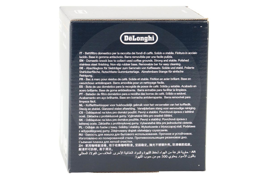 DeLonghi Macchina del caffè DeLonghi DLSC072 Contenitore knock-out in acciaio inossidabile lucidato AS00003191 Caffettiera